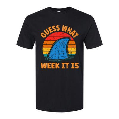 Guess What Week It Is Funny Shark Gifts Softstyle CVC T-Shirt