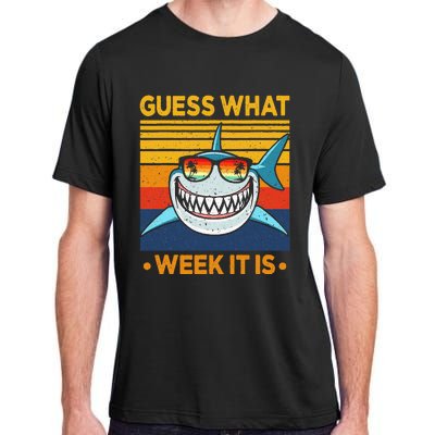 Guess What Week It Is Funny Shark Vintage Adult ChromaSoft Performance T-Shirt