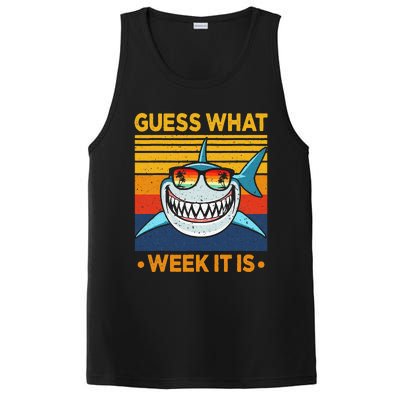 Guess What Week It Is Funny Shark Vintage PosiCharge Competitor Tank