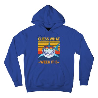 Guess What Week It Is Funny Shark Vintage Hoodie