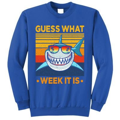 Guess What Week It Is Funny Shark Vintage Sweatshirt