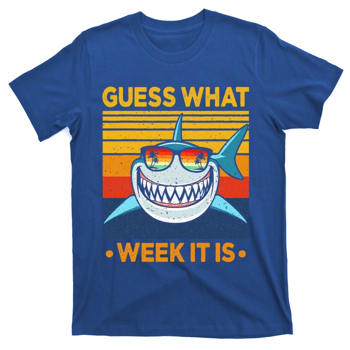 Guess What Week It Is Funny Shark Vintage T-Shirt