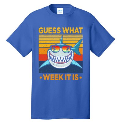 Guess What Week It Is Funny Shark Vintage Tall T-Shirt