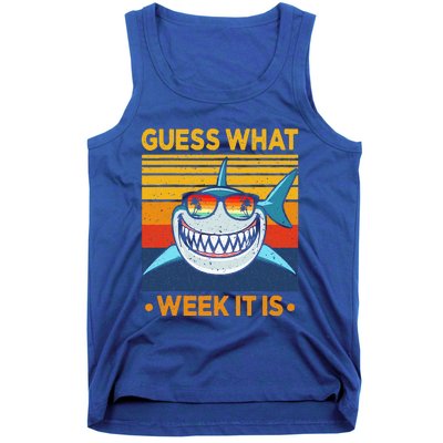 Guess What Week It Is Funny Shark Vintage Tank Top