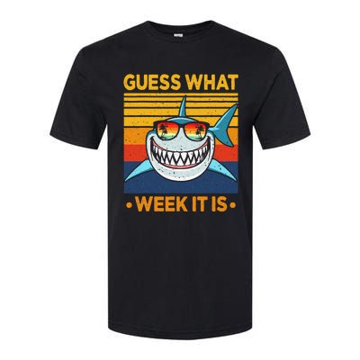 Guess What Week It Is Funny Shark Vintage Softstyle CVC T-Shirt