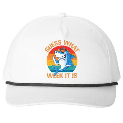 Guess What Week It Is Funny Shark Gifts Men Women Snapback Five-Panel Rope Hat