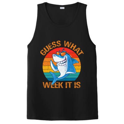 Guess What Week It Is Funny Shark Gifts Men Women PosiCharge Competitor Tank