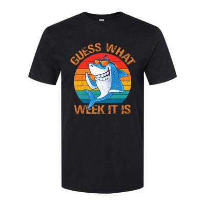 Guess What Week It Is Funny Shark Gifts Men Women Softstyle CVC T-Shirt