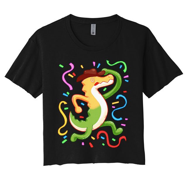 Gummigoo Wait What Digital Circus Fan Women's Crop Top Tee