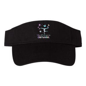 Gymnastic Why Walk When You Can Cartwheel Gymnast Women Girl Valucap Bio-Washed Visor