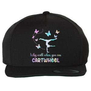 Gymnastic Why Walk When You Can Cartwheel Gymnast Women Girl Wool Snapback Cap