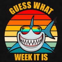 Guess What Week It Is Retro Shark Week Ladies PosiCharge Tri-Blend Wicking Tank