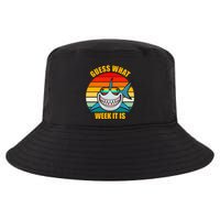 Guess What Week It Is Retro Shark Week Cool Comfort Performance Bucket Hat