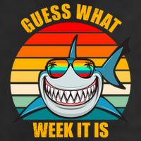 Guess What Week It Is Retro Shark Week Cool Comfort Performance Bucket Hat