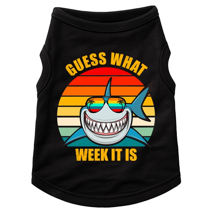 Guess What Week It Is Retro Shark Week Doggie Tank