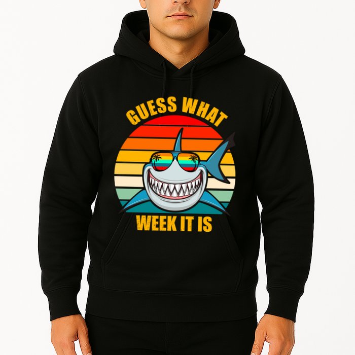 Guess What Week It Is Retro Shark Week Hoodie