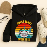 Guess What Week It Is Retro Shark Week Hoodie