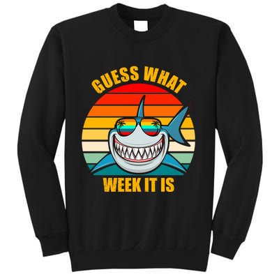 Guess What Week It Is Retro Shark Week Sweatshirt