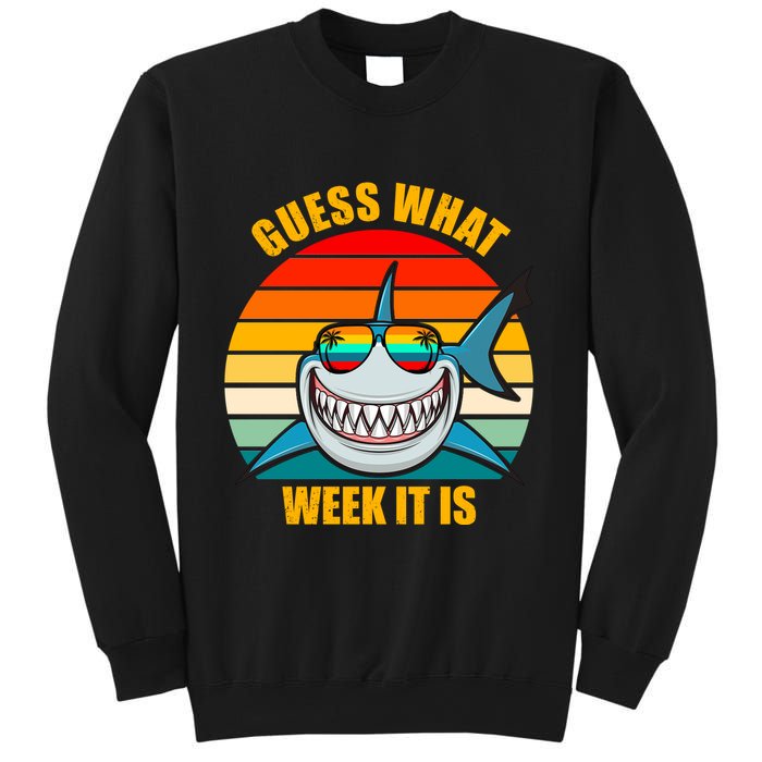 Guess What Week It Is Retro Shark Week Sweatshirt