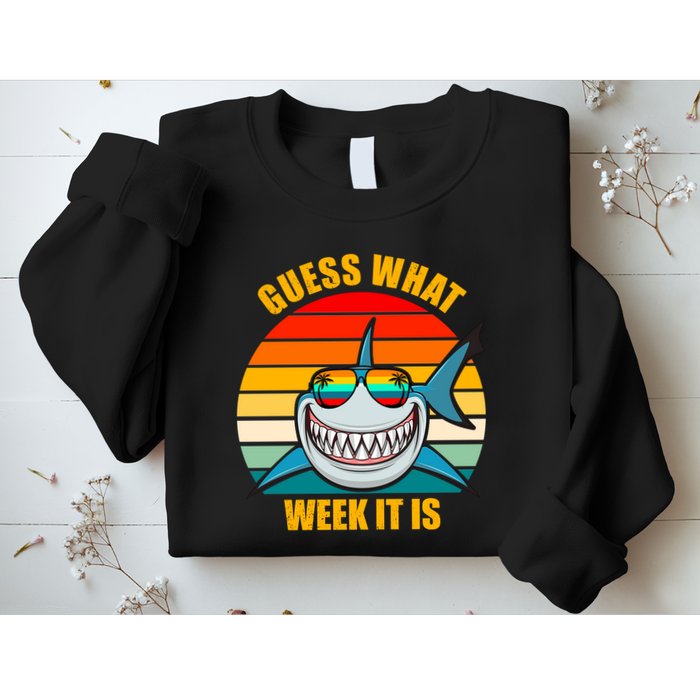 Guess What Week It Is Retro Shark Week Sweatshirt