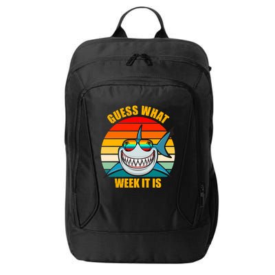 Guess What Week It Is Retro Shark Week City Backpack
