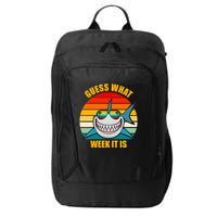 Guess What Week It Is Retro Shark Week City Backpack