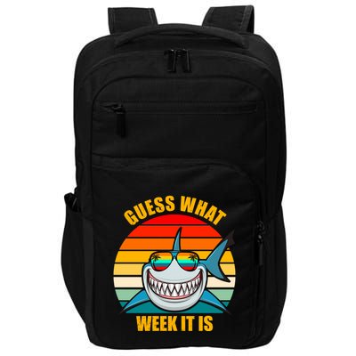 Guess What Week It Is Retro Shark Week Impact Tech Backpack