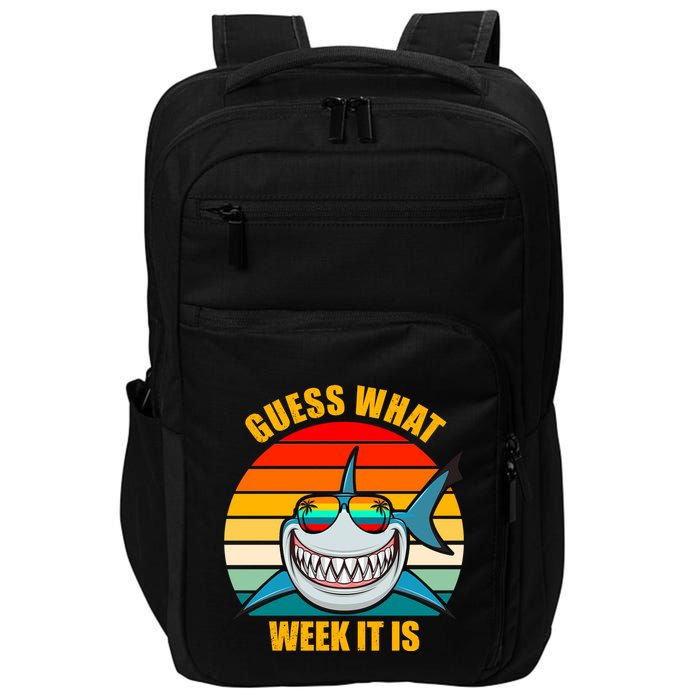 Guess What Week It Is Retro Shark Week Impact Tech Backpack