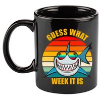 Guess What Week It Is Retro Shark Week 11oz C Handle Ceramic Mug