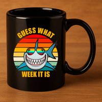 Guess What Week It Is Retro Shark Week 11oz C Handle Ceramic Mug