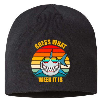 Guess What Week It Is Retro Shark Week Sustainable Beanie