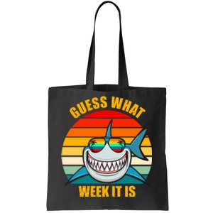 Guess What Week It Is Retro Shark Week Tote Bag