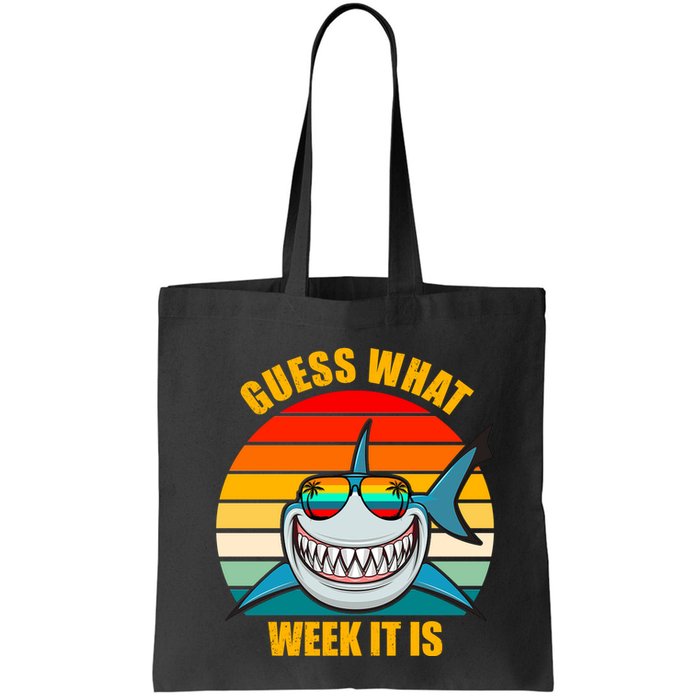 Guess What Week It Is Retro Shark Week Bag