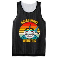 Guess What Week It Is Retro Shark Week Mesh Reversible Basketball Jersey Tank