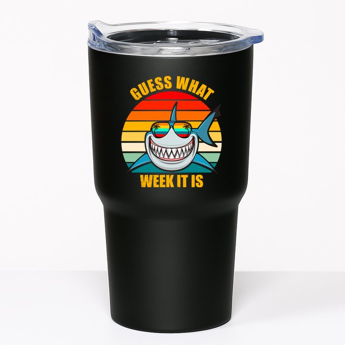 Guess What Week It Is Retro Shark Week Tumbler