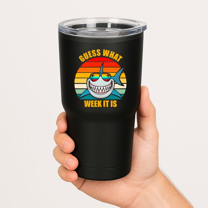 Guess What Week It Is Retro Shark Week Tumbler