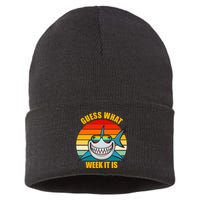 Guess What Week It Is Retro Shark Week Sustainable Knit Beanie