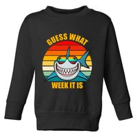 Guess What Week It Is Retro Shark Week Toddler Sweatshirt