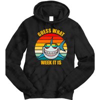 Guess What Week It Is Retro Shark Week Tie Dye Hoodie