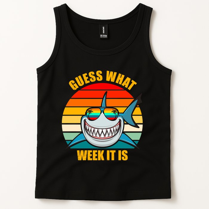 Guess What Week It Is Retro Shark Week Tank Top