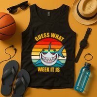 Guess What Week It Is Retro Shark Week Tank Top