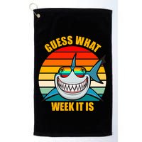Guess What Week It Is Retro Shark Week Golf Towel