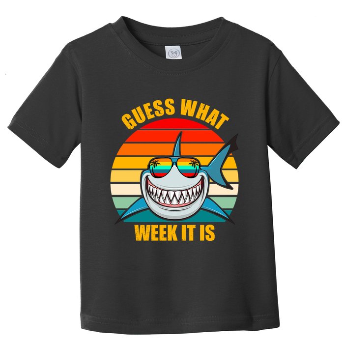 Guess What Week It Is Retro Shark Week Toddler T-Shirt