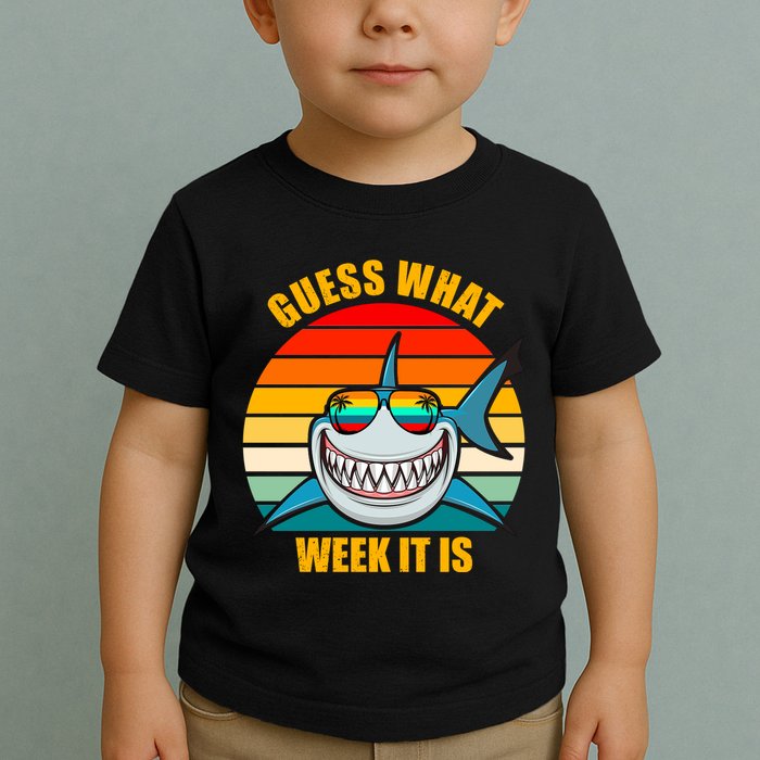 Guess What Week It Is Retro Shark Week Toddler T-Shirt