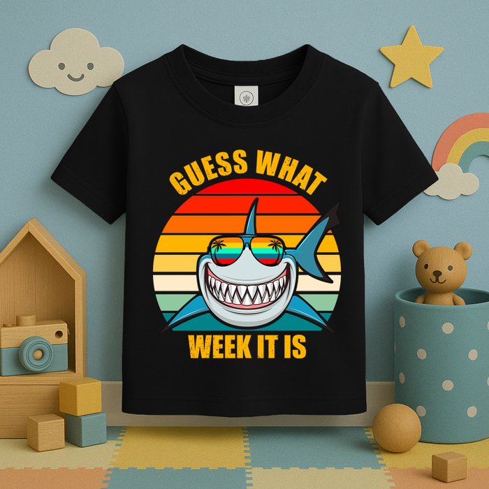 Guess What Week It Is Retro Shark Week Toddler T-Shirt