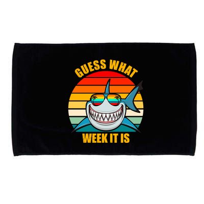 Guess What Week It Is Retro Shark Week Microfiber Hand Towel
