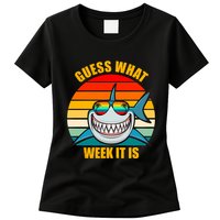 Guess What Week It Is Retro Shark Week Womens T-Shirt