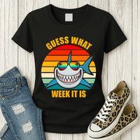 Guess What Week It Is Retro Shark Week Womens T-Shirt