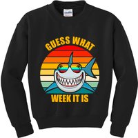 Guess What Week It Is Retro Shark Week Kids Sweatshirt