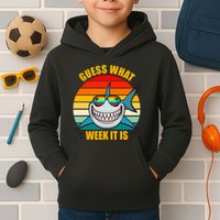 Guess What Week It Is Retro Shark Week Kids Hoodie